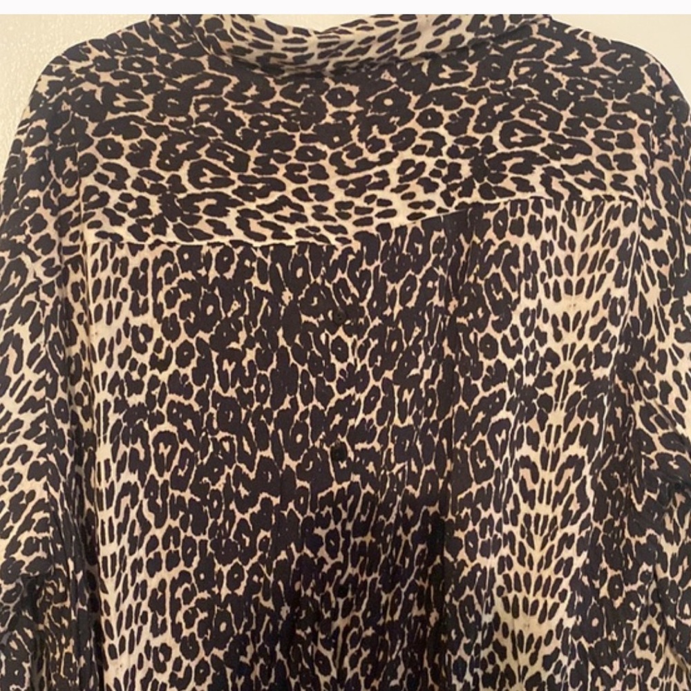 All saints leopard midi dress long sleeve - Picture 4 of 14
